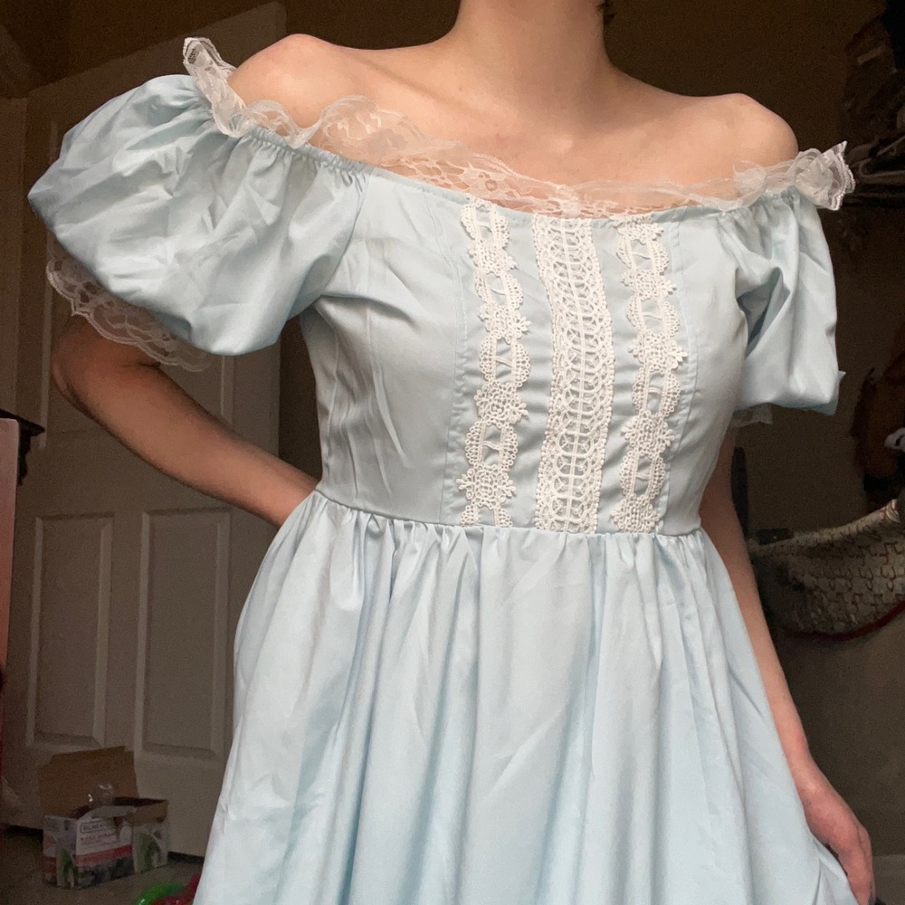 Blue Kawaii Vintage Princess Style Dress